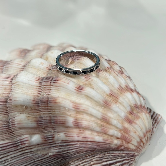 Jewelry Silver And Dark Blue Stone Ring Poshmark